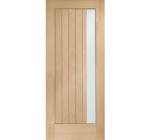 Trieste Double Glazed External Oak Door (M&T) with Obscure Glass